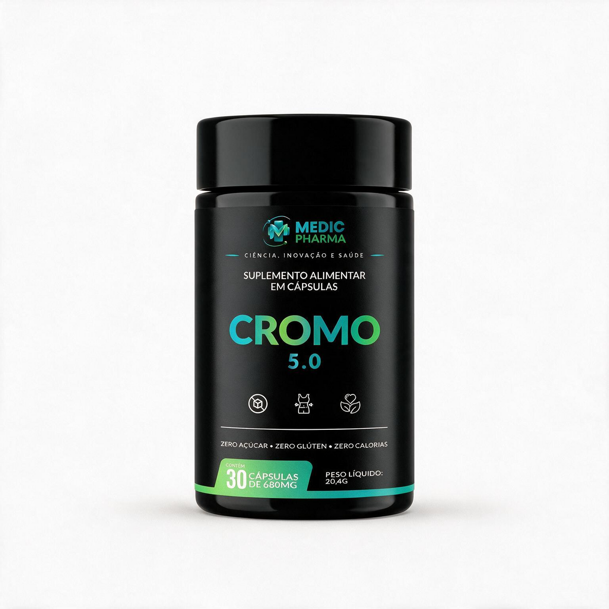 CROMO 5.0 - MedicPharma - Picolinato de Cromo para Equilíbrio Metabólico