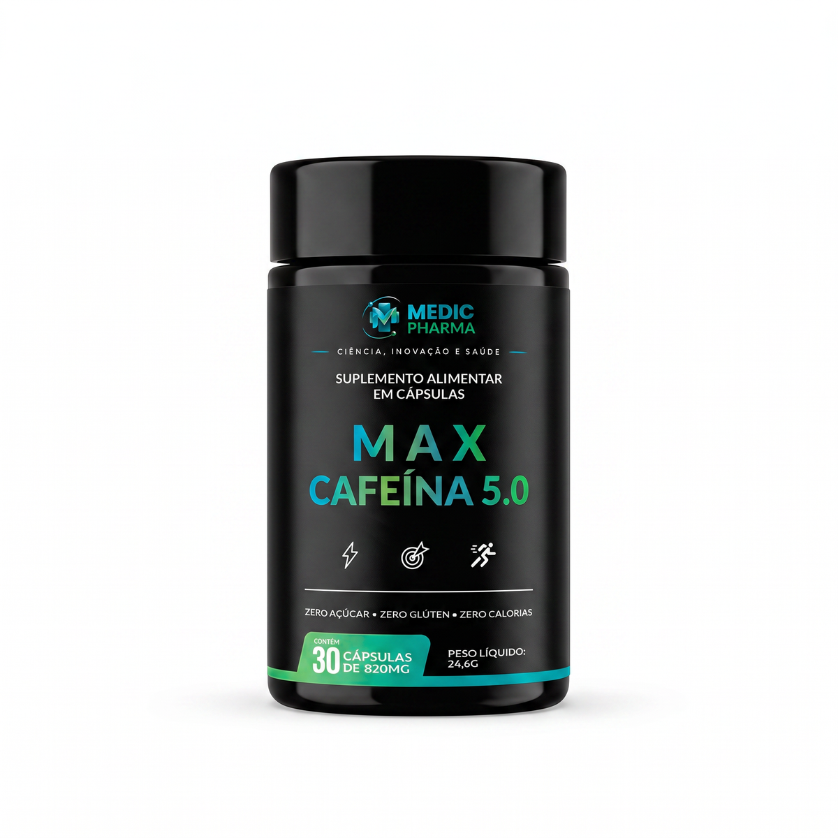 MAX CAFEÍNA 5.0 - MedicPharma - Cafeína Pura