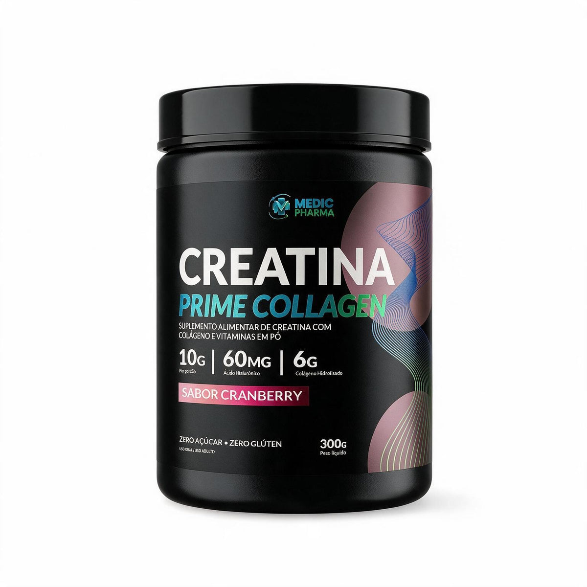 CREATINA PRIME COLLAGEN - Sabor Cranberry - MedicPharma