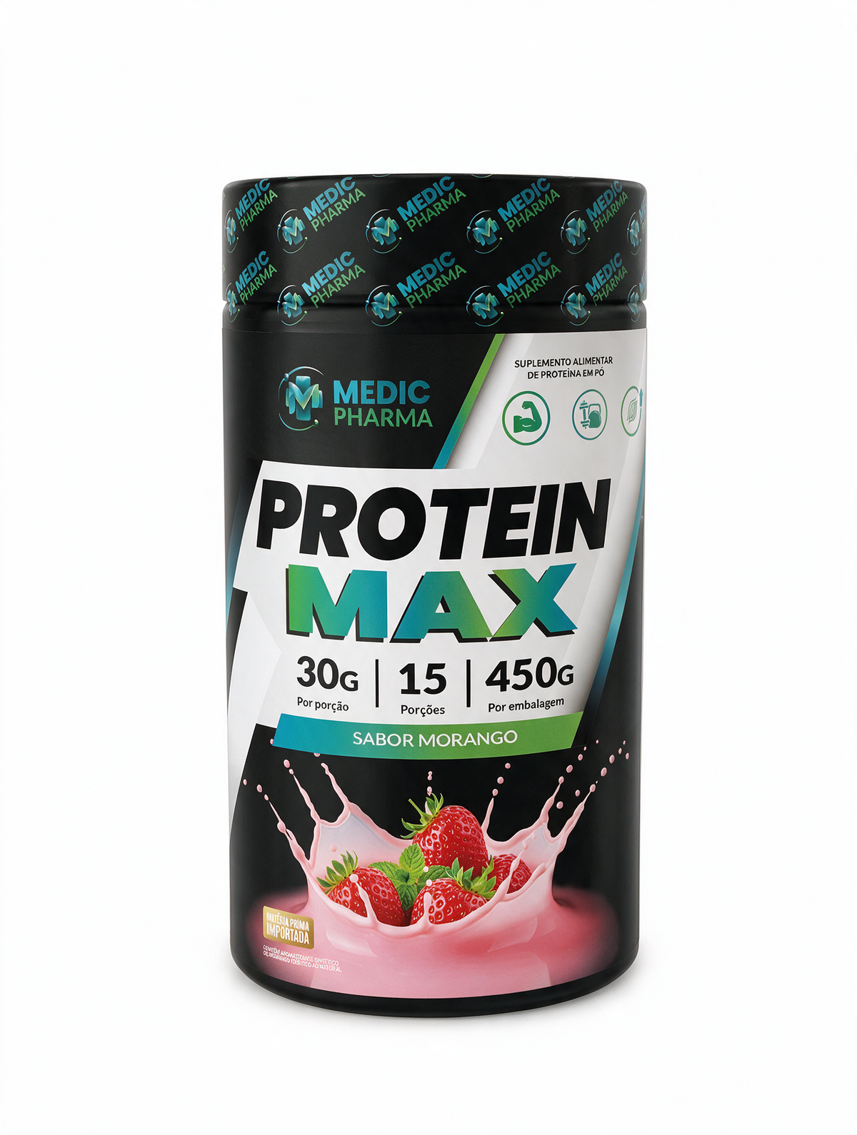 PROTEIN MAX - Sabor Morango - MedicPharma